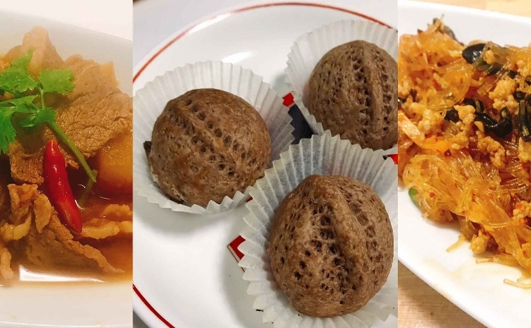 胡桃パイと簡単に作れる中華3品