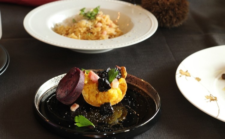 1月ほっこりメニュー。牛肉のビール煮・リゾーニ・カブ・キャベツのスープ・安納芋のグリル