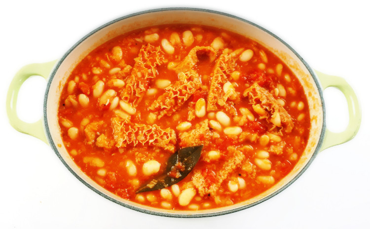 【砂糖不使用★ヘルシー洋食】①トリッパと白いんげん豆のトスカーナ風トマト煮込み(※2人前お持ち帰り)