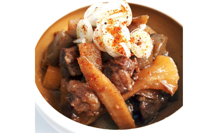 【砂糖不使用★おうち和食】①とろっとろ牛すじの味噌煮込み②さっぱり昆布ピーマン