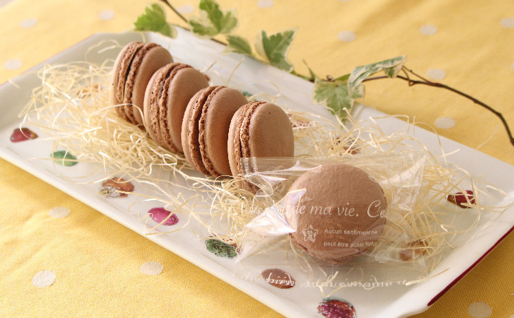 バレンタインにマカロン・ショコラ とオランジェット♪ macaron ・chocolat et orangette