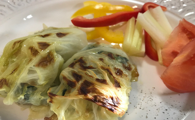 2019冬イタリアン〜キャベツのラビオリと焼ロールキャベツ〜ヘーゼルナッツケーキ