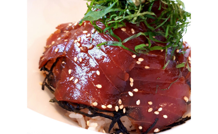【お砂糖不使用★ヘルシー和食】①マグロの漬け丼、②れんこんの海老はさみ焼き山椒風味、③とろ~り煮たまご