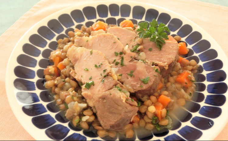 塩豚の作り方と豆の煮込みをマスター!前菜盛り合わせ、いちごのババロア