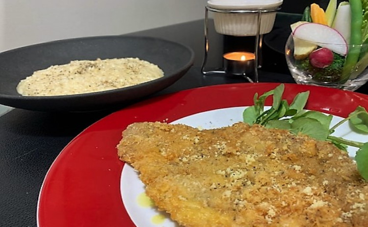 自慢できる本格チーズリゾット&ミラノ風カツレツ!極旨バーニャカウダもご一緒に♪