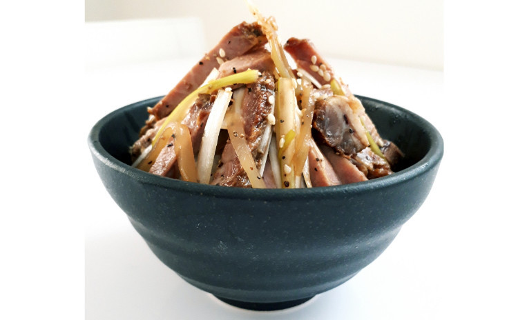 【お砂糖不使用★ヘルシー中華】①はちみつチャーシュー(豚肉500gで作る1本お持ち帰り)、②ねぎチャーシュー丼、③スープから作る具沢山トマト酸辣湯(サンラータン/酸っぱ辛いスープ)