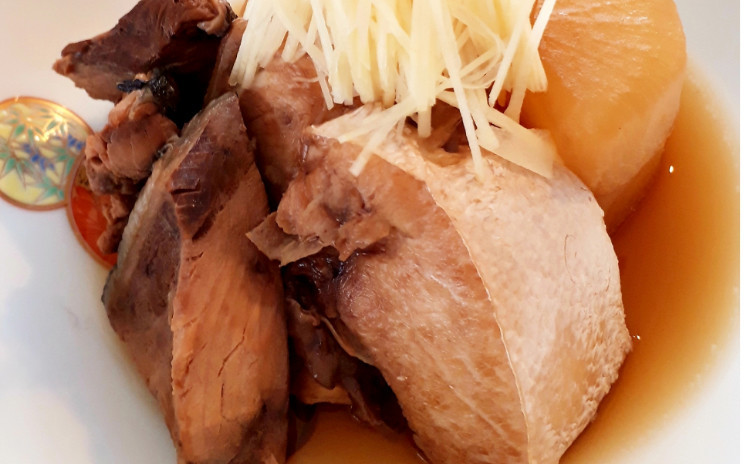 【砂糖不使用★おうち和食】①あっさり大人味ぶり大根、②牛肉とごぼうの時雨煮、③小かぶの千枚漬け(※当日漬けた分はお持ち帰りです)