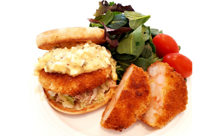 アンコール開催決定❗【砂糖不使用★ヘルシー洋食】①海老100%の揚げないプリっプリ海老カツ(※1個は海老カツマフィンにします)、②マヨネーズ不使用!オイル不使用!あっさりタルタルソース、③ツナのコールスローサラダ