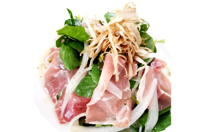 3月で終了!【お砂糖不使用★春のヘルシー洋食】①とろ~りモッツァレラ香草生パン粉カツレツ、②そら豆のポタージュ、③クレソンと新玉ねぎとごぼうの生ハムサラダ