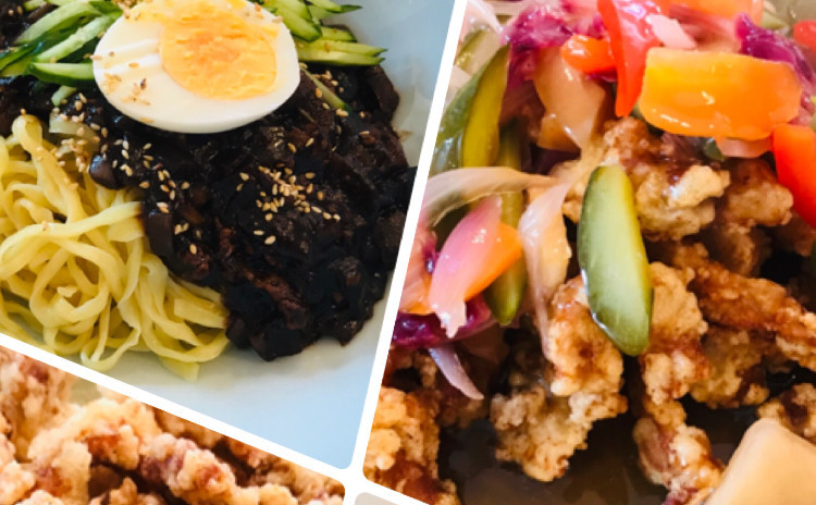 タンスユク탕수육ジャジャン麺짜장면(韓国中華料理、人気リクエストメニュー)