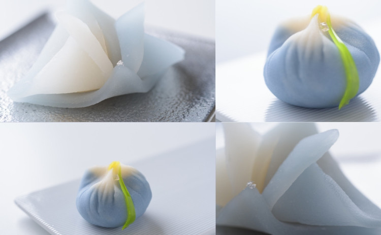 4/端午の節句「かぶと」(外郎製)と「花菖蒲」(練切り)