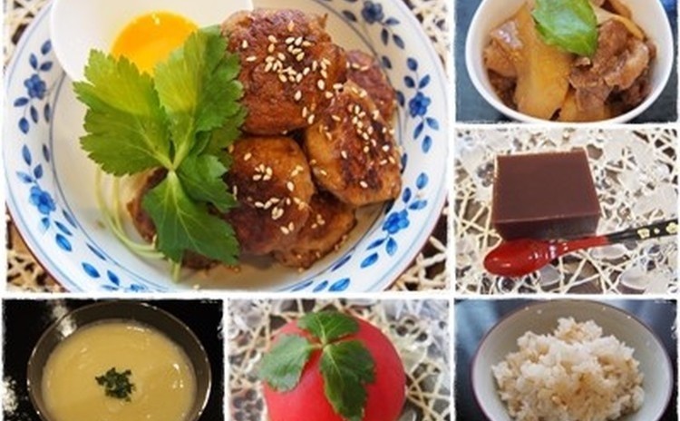 アジの甘辛つくねと夏野菜のヘルシーメニュー