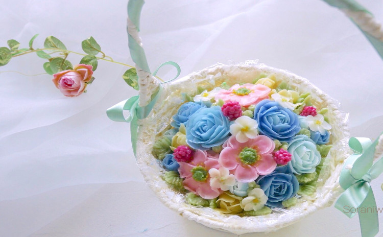 まるで生花のような透明感♡テキスト付きフラワーケーキ基礎レッスンⅡ