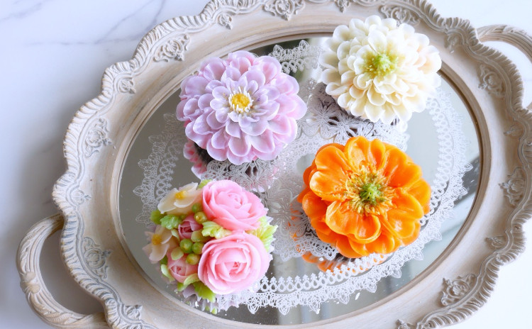 まるで生花のような透明感♡テキスト付きフラワーケーキ基礎レッスン(レシピ付き)