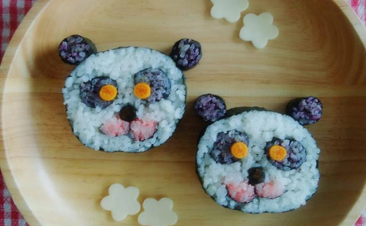 かわいいパンダの飾り巻き寿司を作ろう!