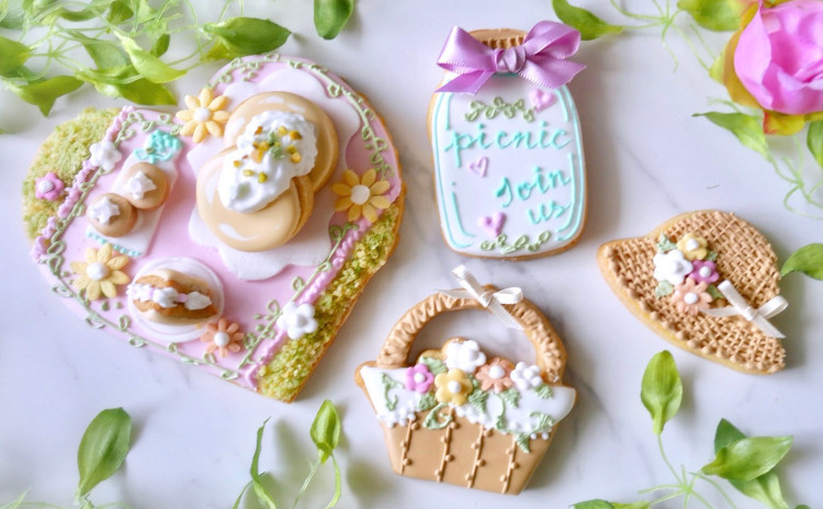 【6月7月限定】お花畑のピクニック♪アイシングクッキー
