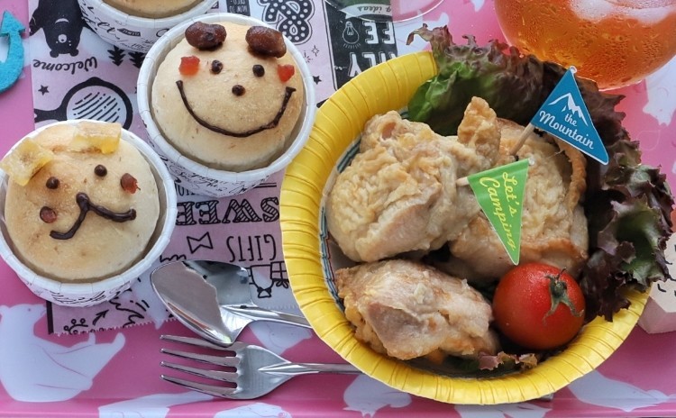 夏休み!親子レッスン♬動物パンと揚げないから揚げとクリームソーダゼリーと本格アイスティレッスン♡