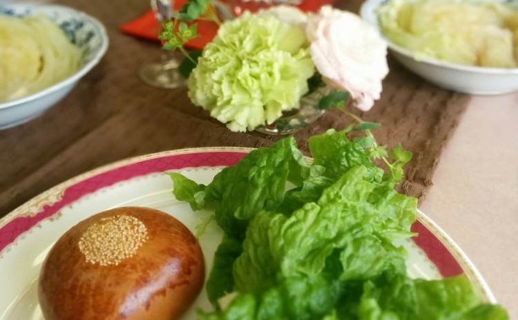 しおパン&鴨のオレンジソース煮&ココナッツオイルのサラダ