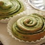 料理レッスン写真 - 芸術の秋!手作り抹茶シートで「緑の切り株」渦巻きパン♪