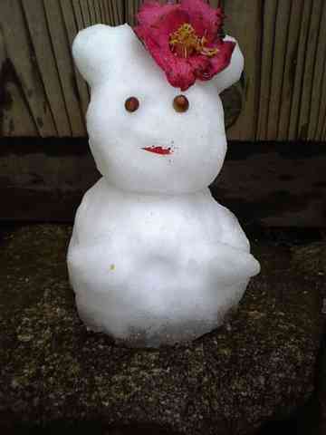 可愛い雪だるま ちーよんのごはん日記