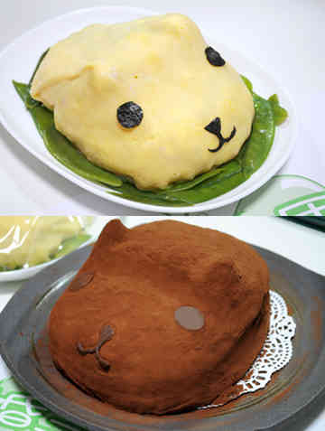 カピバラさんケーキとホワイトさん寿司 ぷいのごはん日記