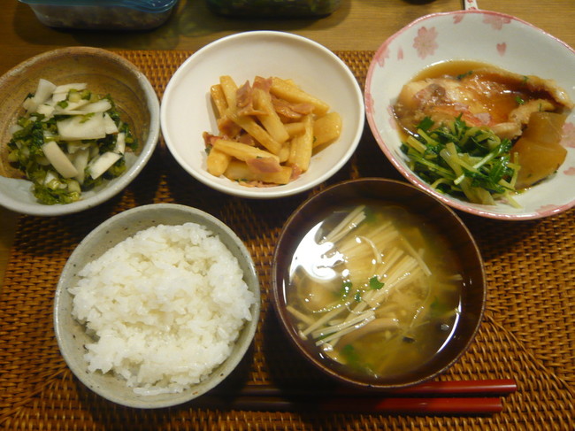 赤魚の煮付けの献立 まめりんこのごはん日記 クックパッドブログ