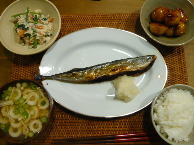 さんまの塩焼きの献立 まめりんこのごはん日記 クックパッドブログ さんまの塩焼きの献立 まめりんこのごはん日記 クックパッドブログ