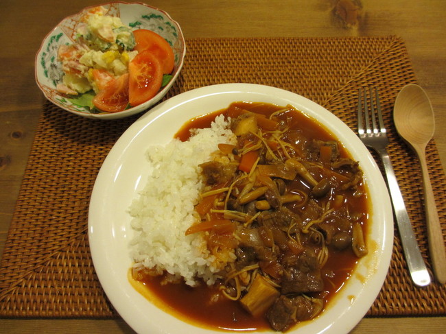 牛すじ肉のハヤシライスの献立 まめりんこのごはん日記 クックパッドブログ 牛すじ肉のハヤシライスの献立 まめりんこのごはん日記 クックパッドブログ