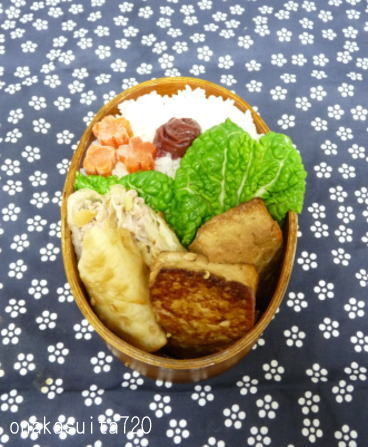 ツナの塩だれ春巻き 焼き豆腐弁当 とだかちゃんのごはん クックパッドブログ
