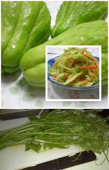 台湾野菜 佛手瓜 龍鬚菜 Nishiki ママのごはん日記
