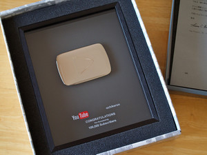 Youtube 銀の再生ボタンの盾 Ochikeronのごはん日記
