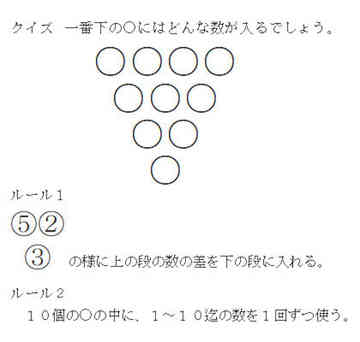 算数クイズ I Yokanのごはん日記