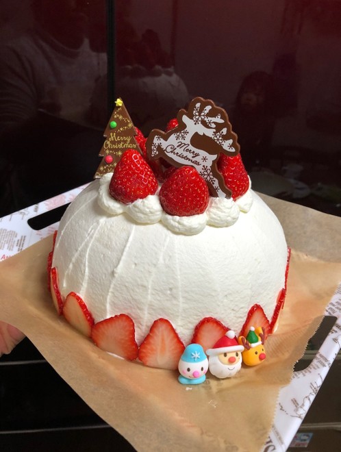 二人用クリスマスケーキ★苺ムースケーキ