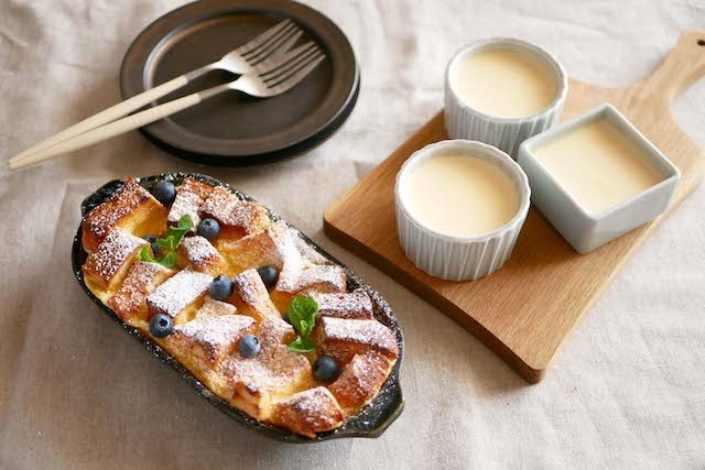 おうちで本格カフェ!冷蔵庫にあるもので作れる「懐かしプリン&しっとりパンプティング」