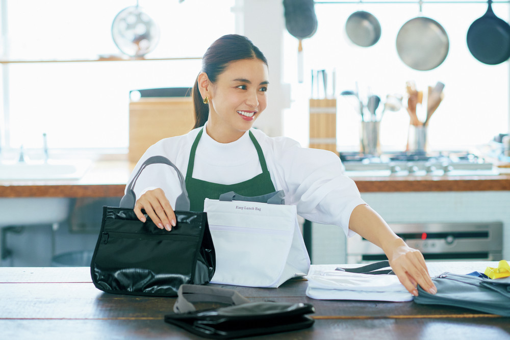 滝沢眞規子 エプロン ベビーピンク