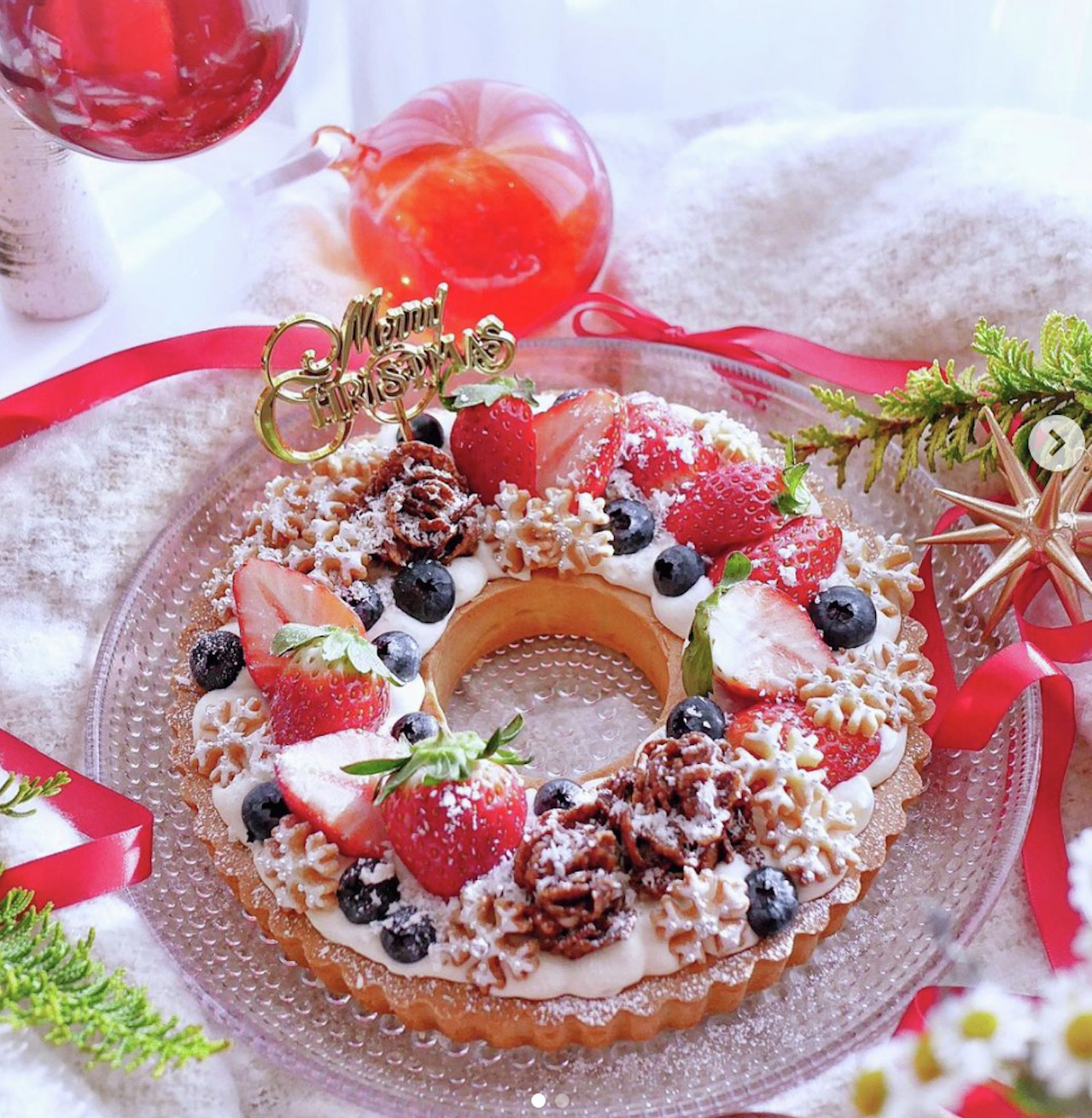 バレンタインに。美味しそうな森のタルトケーキリース 【公式通販】