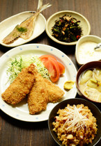 【きじまりゅうたの料理教室16年6月】 アジフライ定食