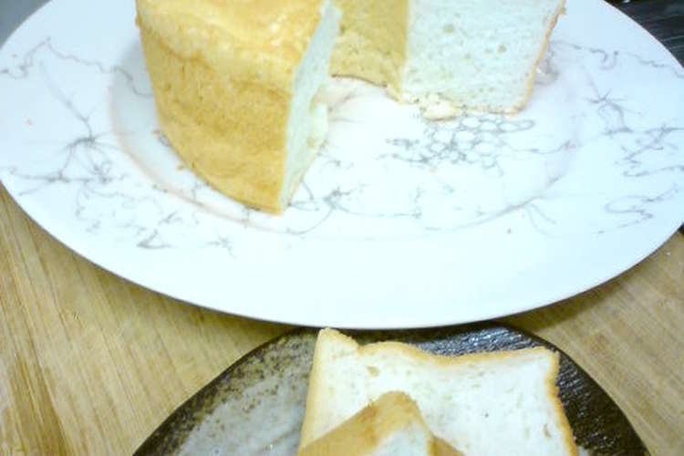 純白 ヘルシー 真っ白なシフォンケーキ レシピ 作り方 By れなりー クックパッド