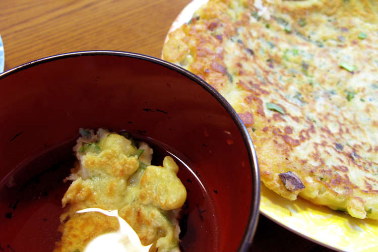 もっちりうどんチヂミ 麺つゆ添え レシピ 作り方 By ゆきほ クックパッド