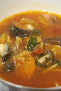 鍋のあまりＤＥトマト煮こみスープ