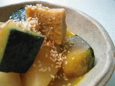 カボチャと高野豆腐のこっくり煮の写真