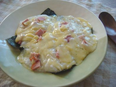 電子レンジdeとろ～りチーズの海苔マヨ餅の写真