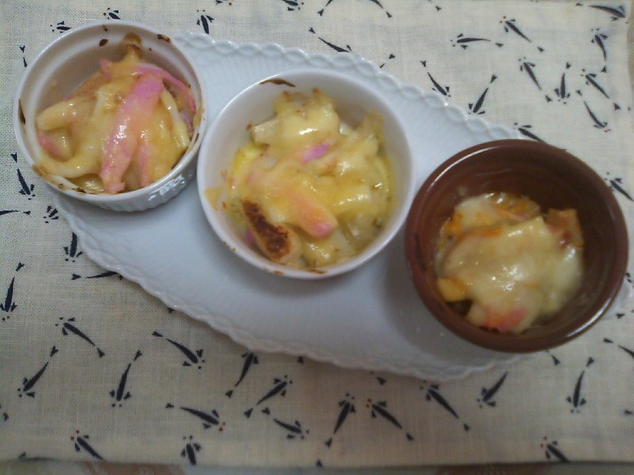 かまぼことおもちのチーズ焼　３種の画像