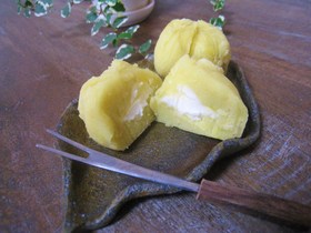 おせちに!チーズ入りきんとん茶巾
