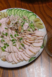 鶏のタタキ風サラダ