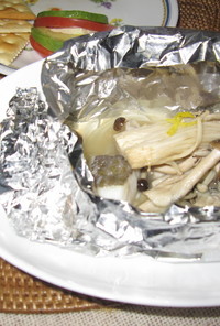 牡蠣のホイル焼き