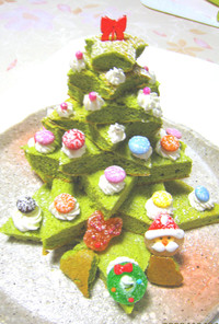 ★ツリー型クリスマスシフォンケーキ★
