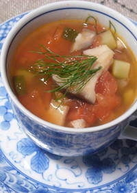ズッキーニとトマトのスープ