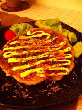 蓮根と豆腐のもちもちお好み焼き