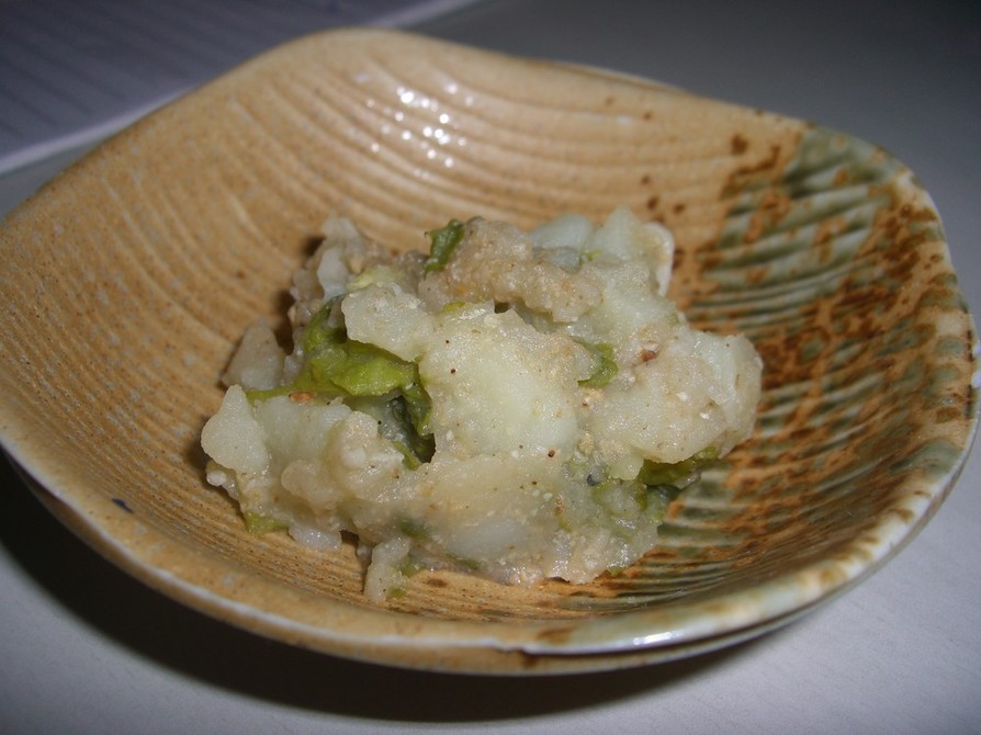 離乳食後期　ジャガ芋と白菜のごま和え☆の画像